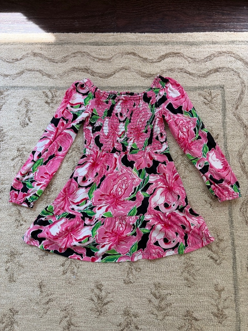 Lily Pulitzer Mini Jilly Long Sleeve Dress, Girls Medium 6-7